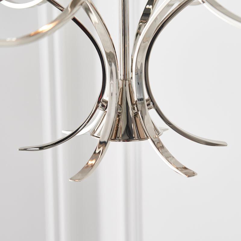 Penn 6 Light Polished Nickel Chandelier Interiors 1900-Interiors 1900-11-Tiffany Lighting Direct