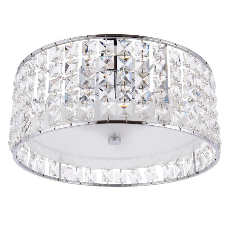 belfont clear crystal and chrome finish flush bathroom ceiling light by Endon Lighting Hallway Lighting Ideas