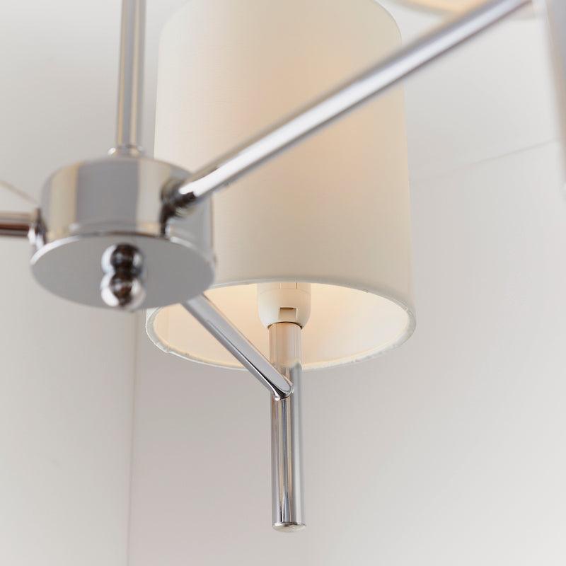 Traditional Flush & Semi Flush Ceiling Lights - Brio 3 Arm Chrome Finish Semi Flush Ceiling Light BRIO-3CH fitting