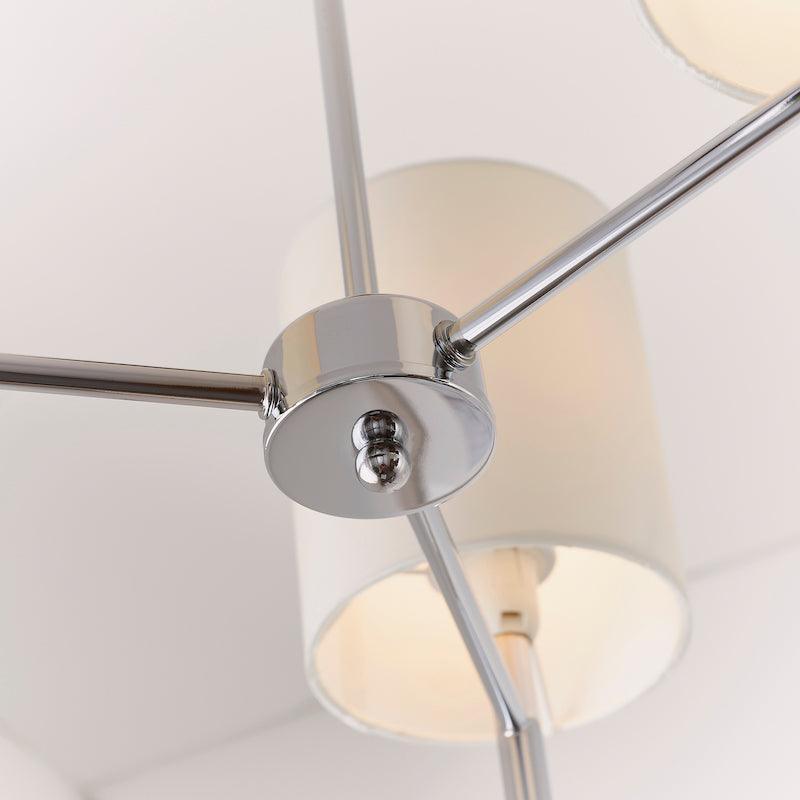 Traditional Flush & Semi Flush Ceiling Lights - Brio 3 Arm Chrome Finish Semi Flush Ceiling Light BRIO-3CH close fitting
