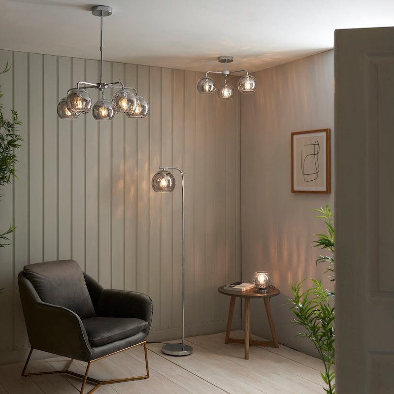 Endon Dimple 1 Light Chrome Finish Floor Lamp by Endon Lighting 4