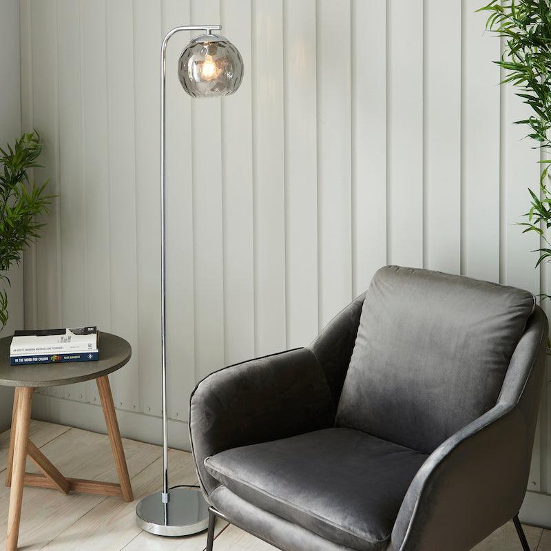 Endon Dimple 1 Light Chrome Finish Floor Lamp by Endon Lighting 5