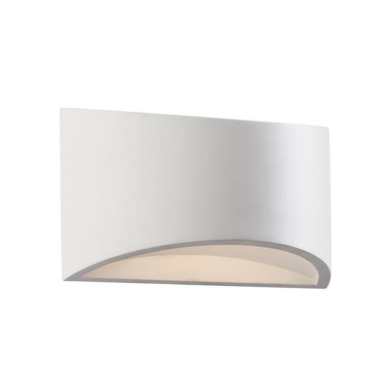toko 1lt white plaster wall light 61639by saxby lighting