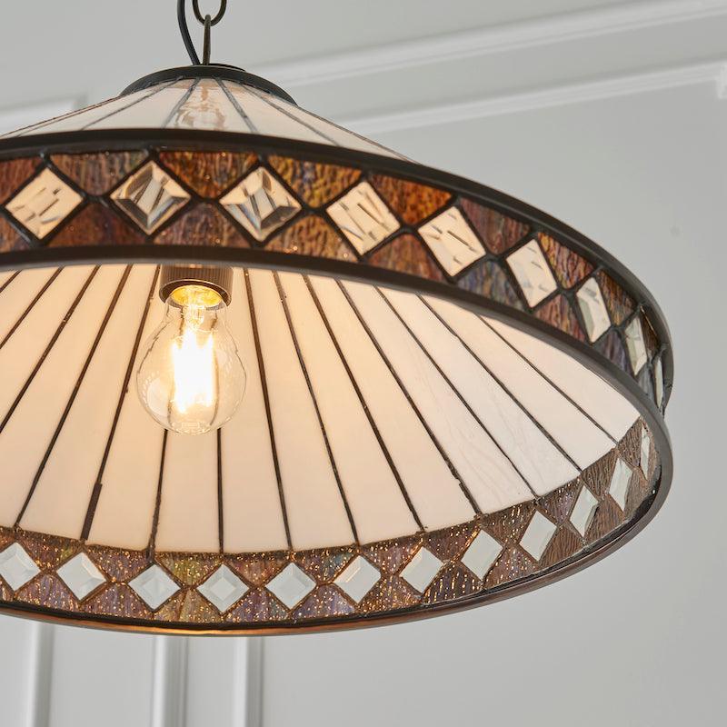 fargo tiffany large pendant light close up image