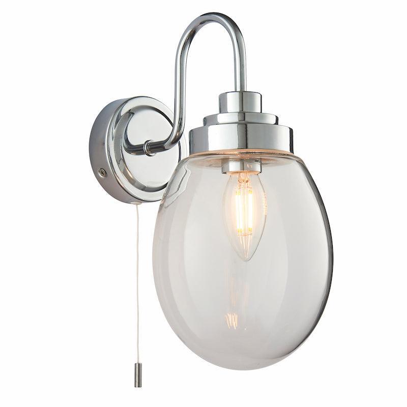 hampton 1lt wall light by Endon Lighting Bedroom Close Up Image