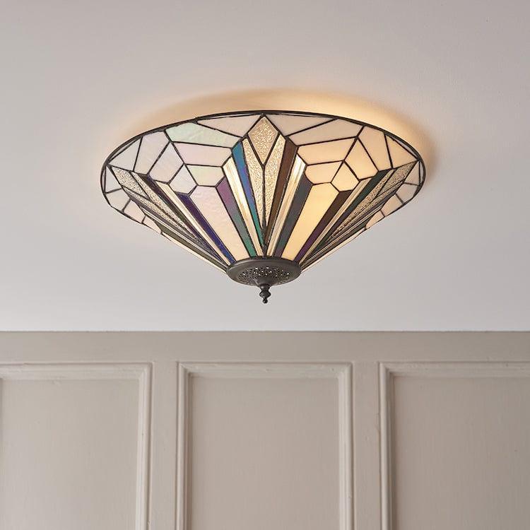 Interiors 1900 Astoria 48cm Tiffany Flush Ceiling Light