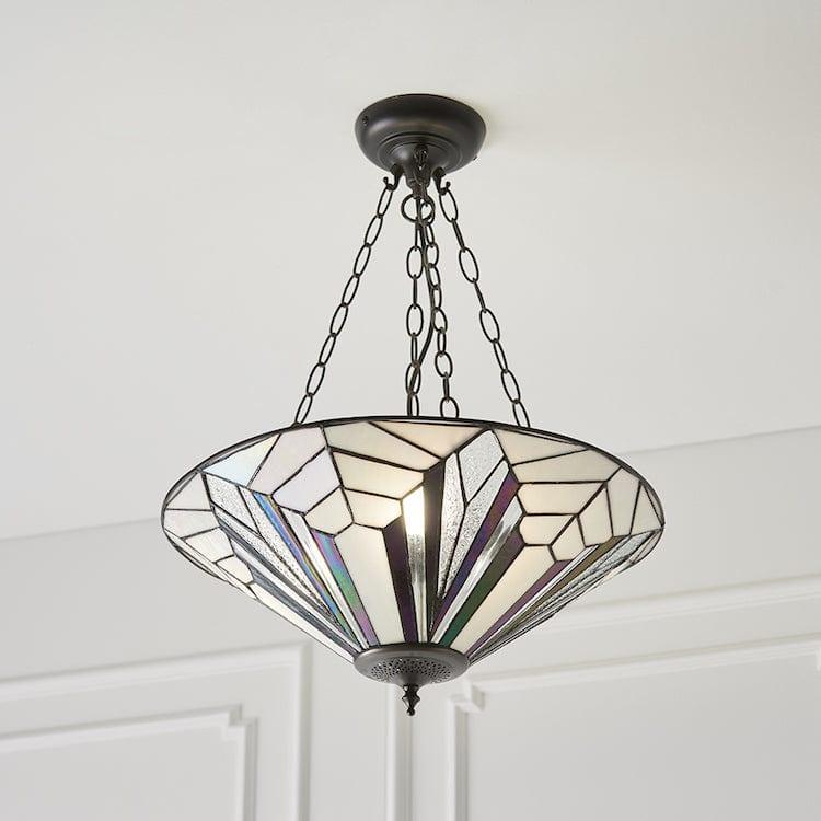 astoria tiffany adjustable inveted pendant light close fitting image