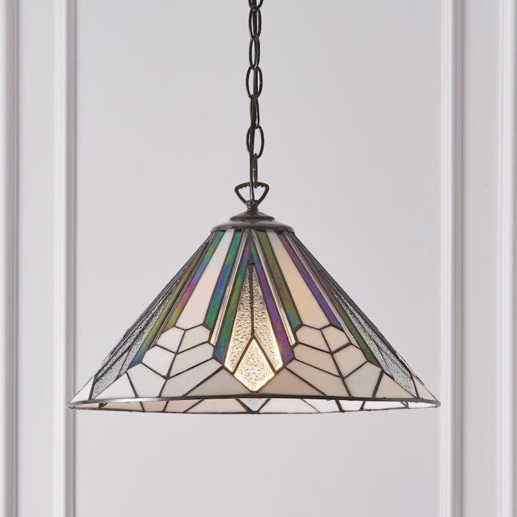 interiors 1900 astoria tiffany ceiling pendant 40cm close fitting image