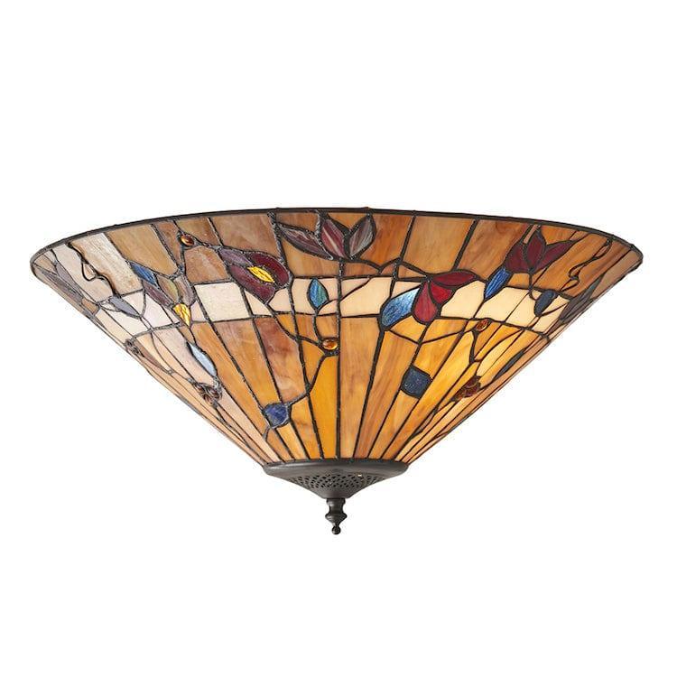 Tiffany Ceiling Flush & Semi Flush Lights - Bernwood Tiffany Medium 2 Light Flush Ceiling Light 63948