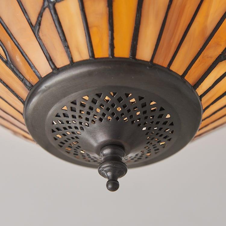 bernwood tiffany flush ceiling light mDining room lighting