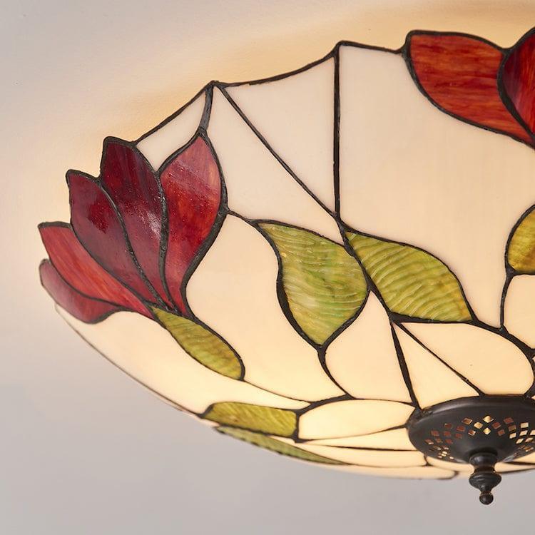 botanica tiffany flush ceiling light close fitting image