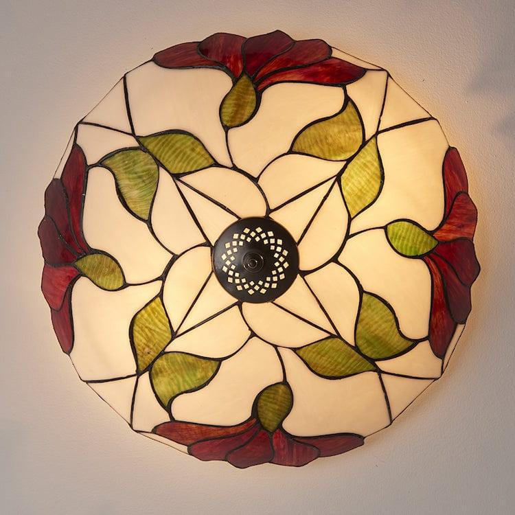 botanica tiffany flush ceiling light mDining room lighting