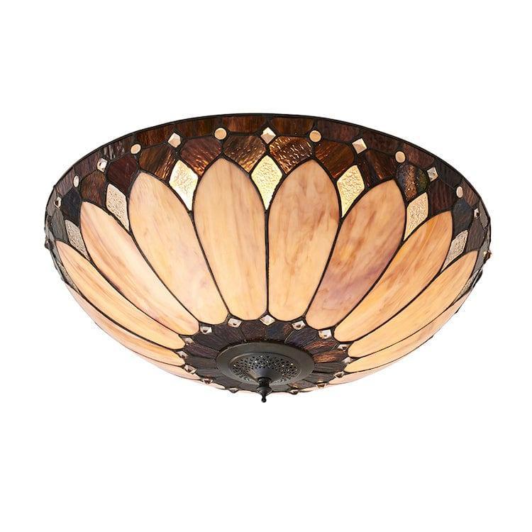 Tiffany Ceiling Flush & Semi Flush Lights - Brooklyn Tiffany Large Flush Ceiling Light 63973