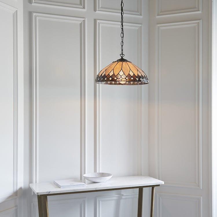 Brooklyn Medium Tiffany Ceiling Light - Single Bulb Fitting