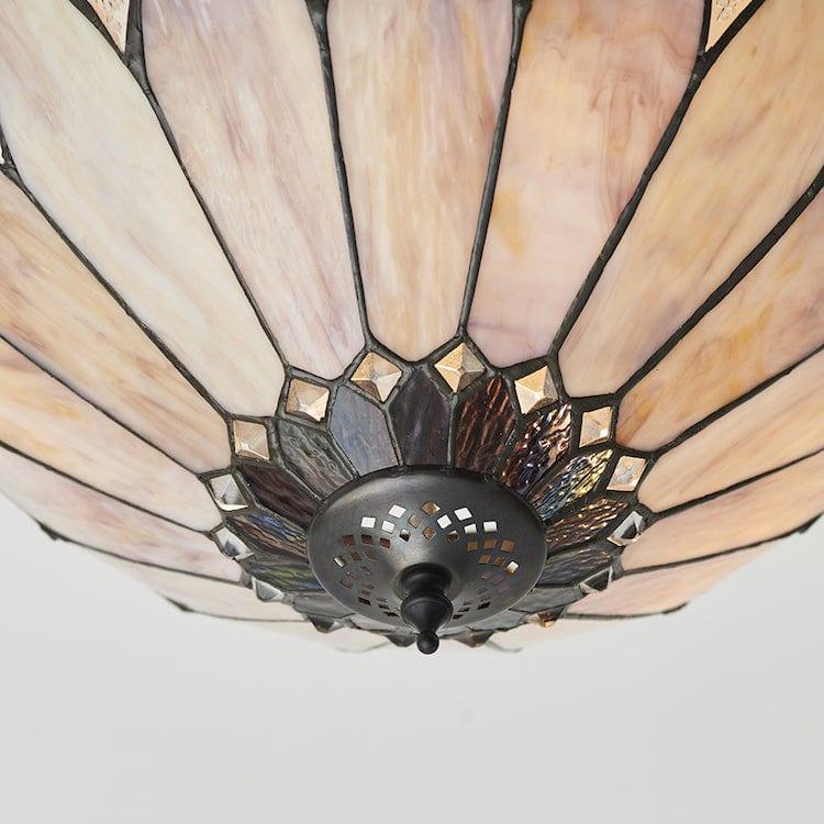 brooklyn tiffany semi flush ceiling light close fitting image