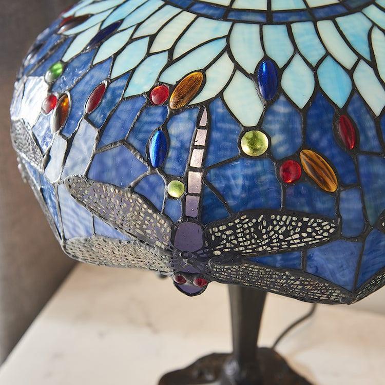 blue dragonlfy large tiffany lamp kitchen lighting image