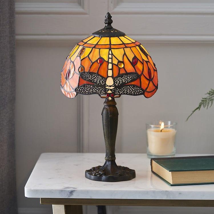 Interiors 1900 Flame Dragonfly Intermediate Tiffany Lamp