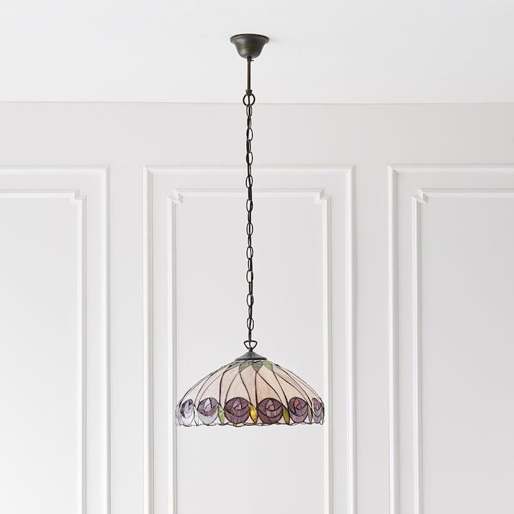 Hutchinson Medium Tiffany Ceiling Light, single Bulb Fitting