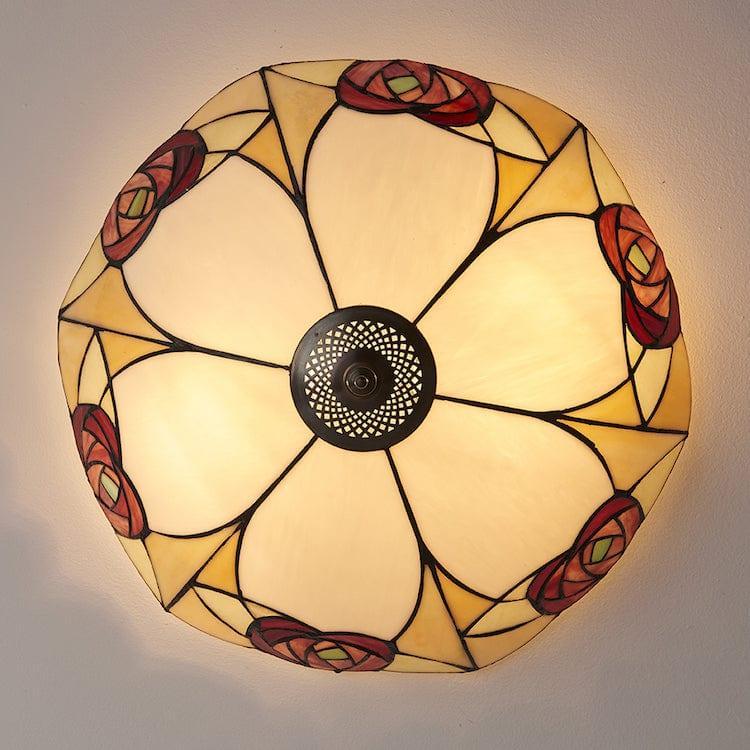ingram tiffany ceiling flush light mDining room lighting