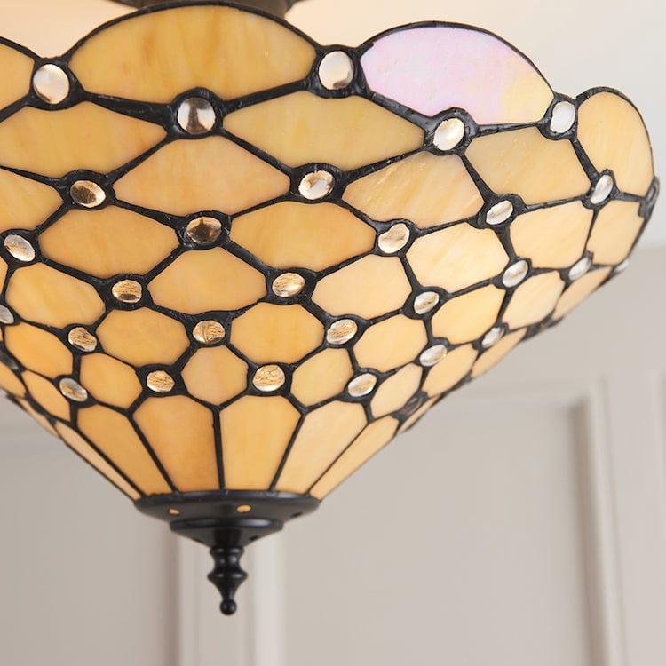 pearl tiffany semi flush ceiling light Living room lighting image