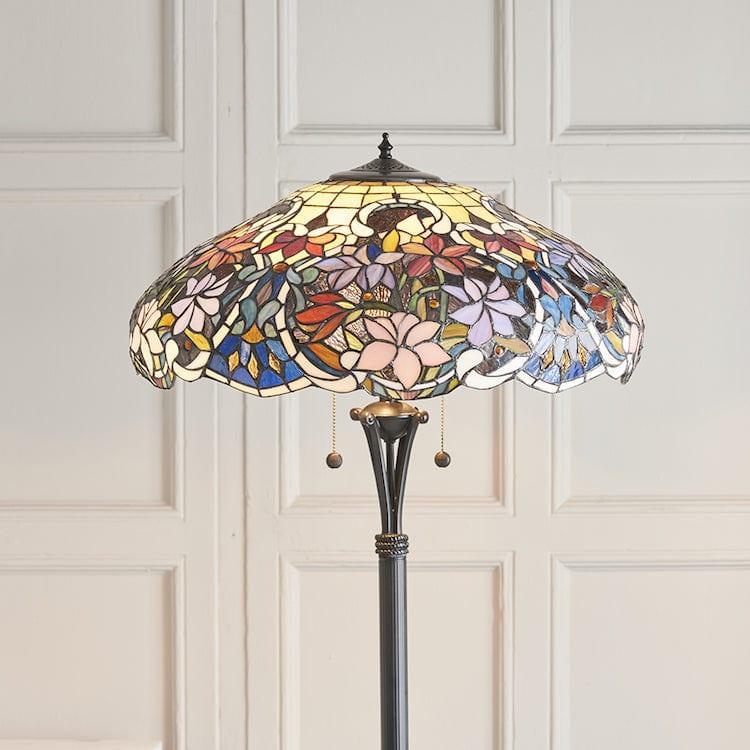 sullivan tiffany floor lamp Close Up Lit Image