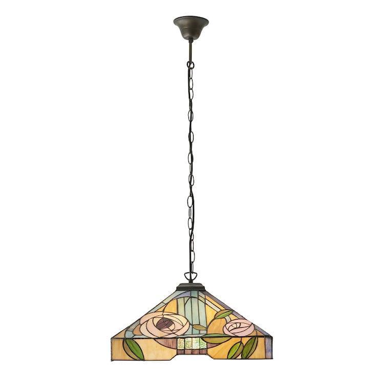 Tiffany Ceiling Pendant Lights - Willow Large Tiffany Ceiling Pendant Light,Adjustable Chain,3 Bulb Fitting 64384