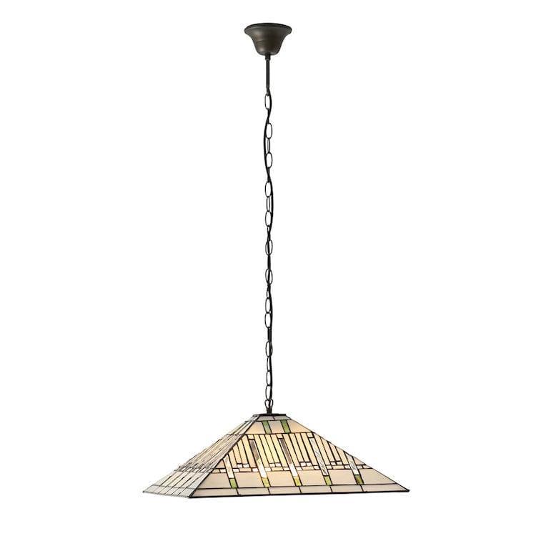 Mission Large Tiffany Ceiling Light - 3 Bulb Fitting