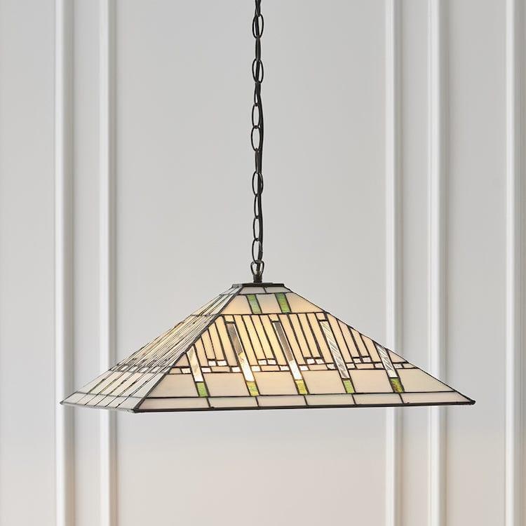 mission large tiffany ceiling light 3 bulb fitting close fitting image