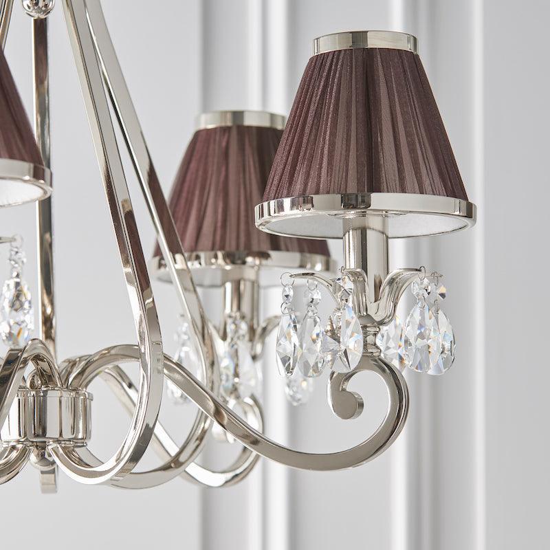 oksana nickel chandelier 63511 unlit close up