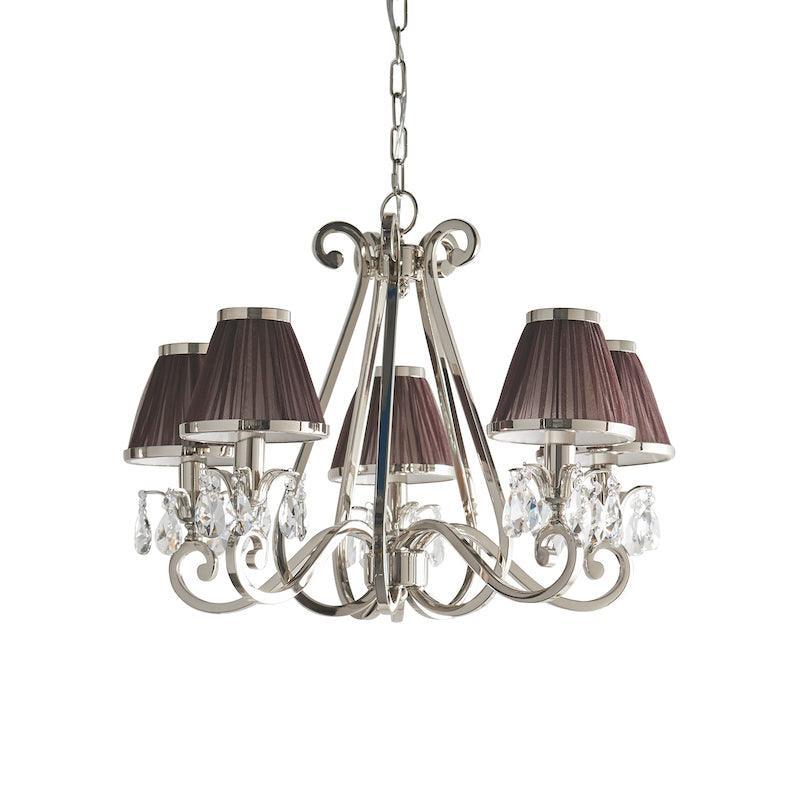 oksana nickel chandelier 63511 unlit wide shot