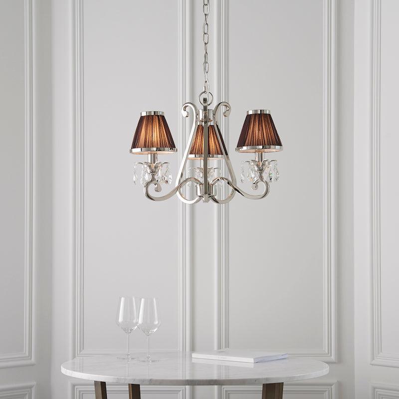 oksana nickel chandelier 63513 shade room set