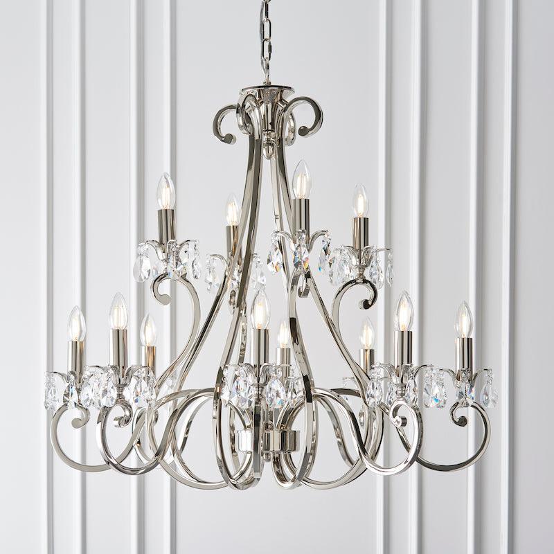 Oksaana nickel chandelier 63540 living room photo