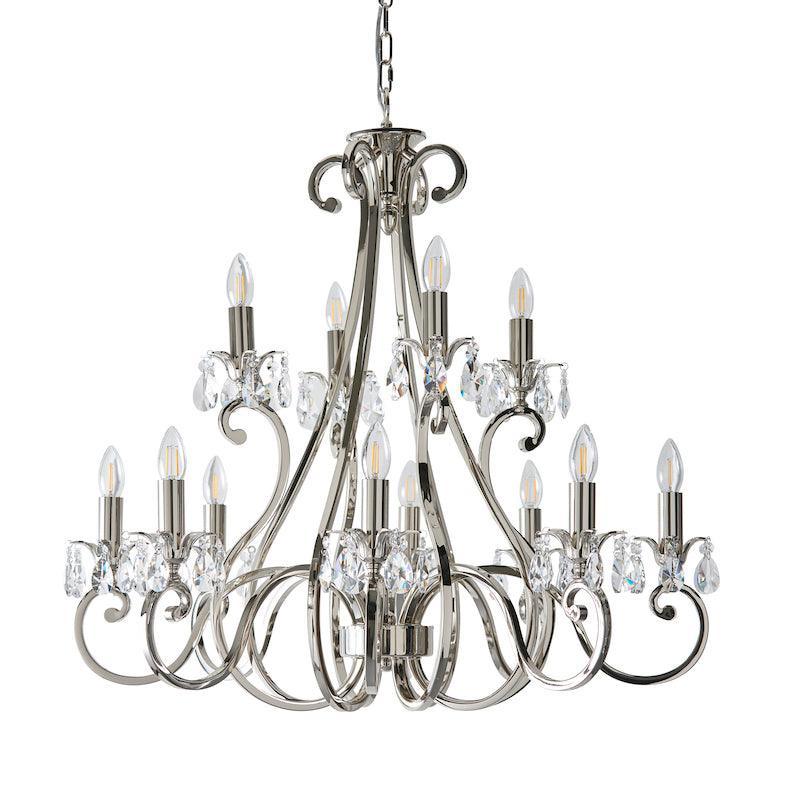 Oksaana nickel chandelier 63540 unlit