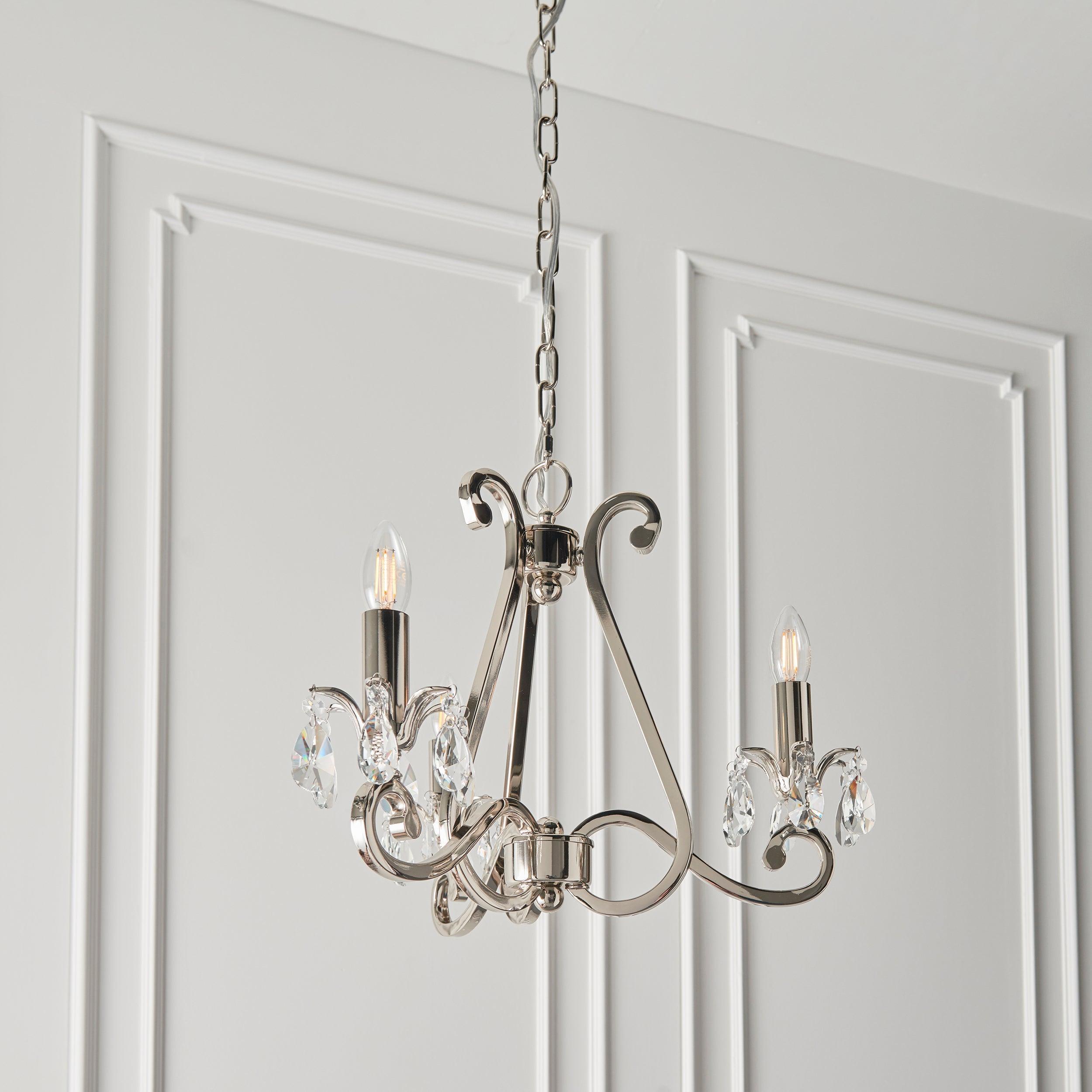 Oksana Nickel Chandelier UL1P3N livign room wide