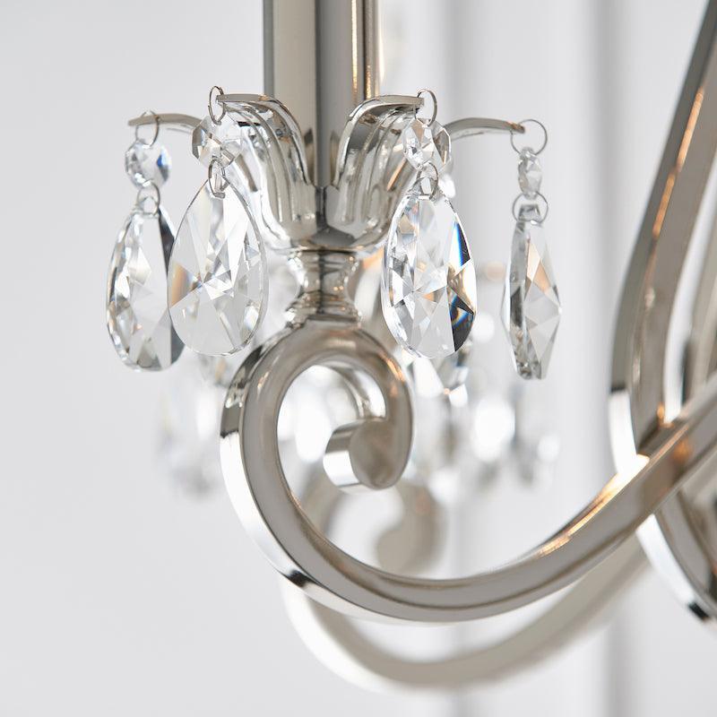 oksana nickel chandelier 63542 candle druip close up