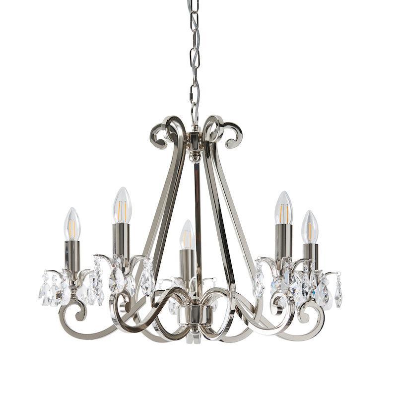 oksana nickel chandelier 63542 unlit