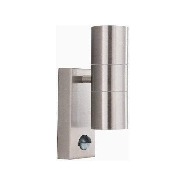 Searchlight Stainless Steel Up/Downlighter LED Outdoor PIR Wall Light by Searchlight Outdoor Lighting