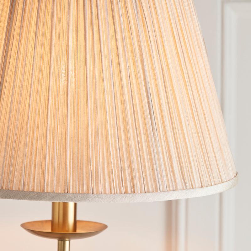 Traditional Floor Lamps - Stanford Antique Brass Floor Lamp 63621 shade close