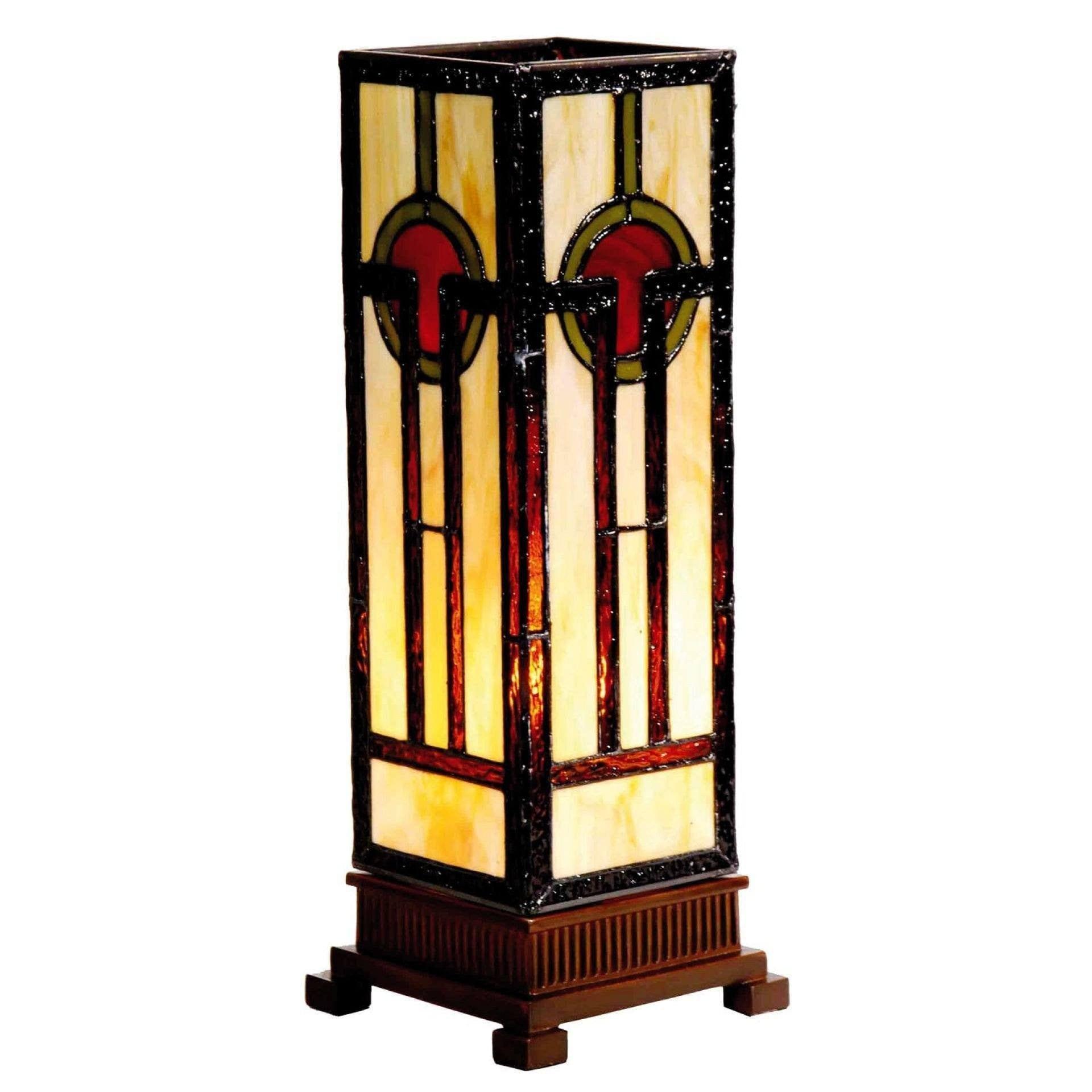 Tiffany Square Table Lamps - Oxford Tiffany Medium Square Table Lamp