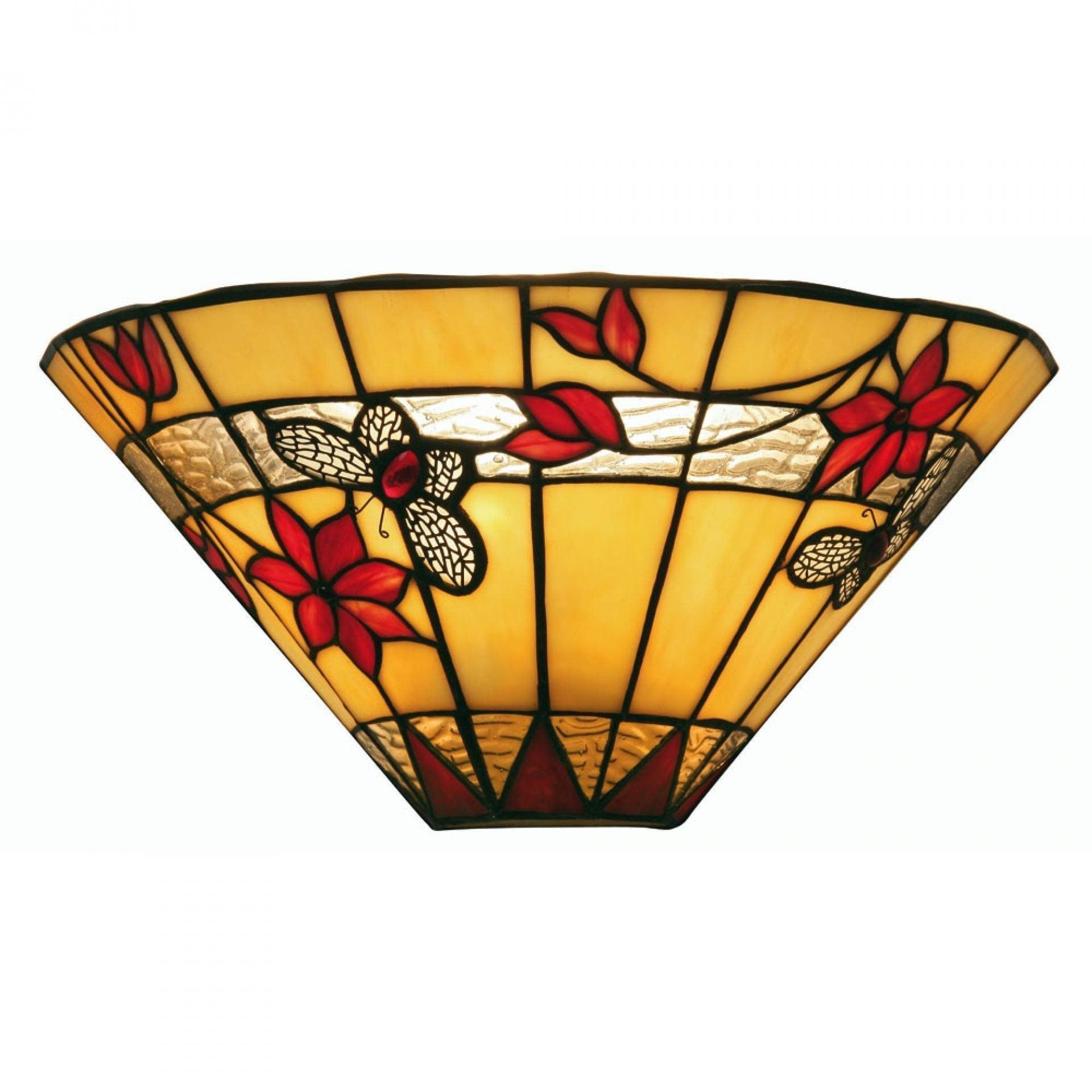 Tiffany Wall Lights - Butterfly Tiffany Wall Light OT 2612 WB