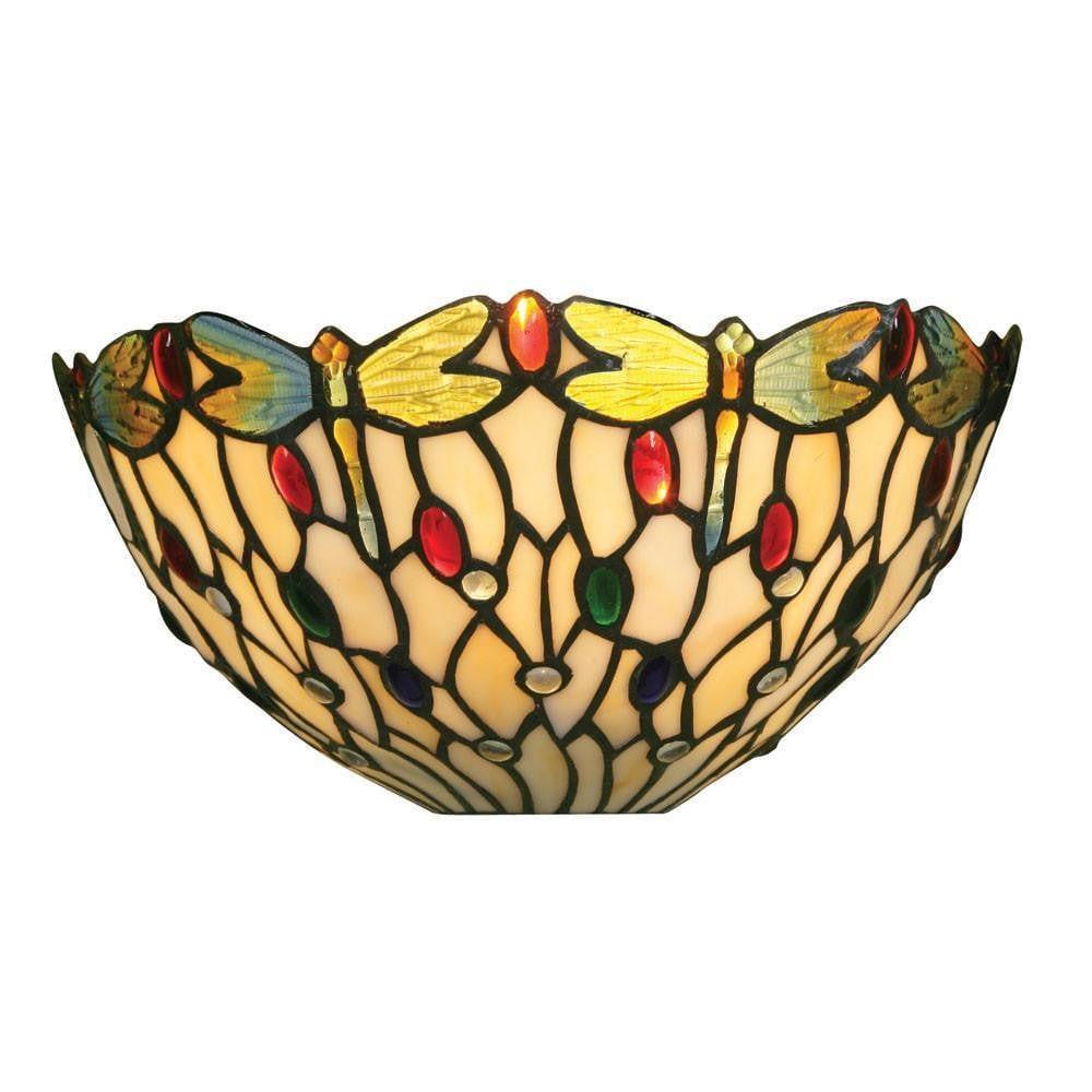 Tiffany Wall Lights - Oaks Tiffany Dragonfly II Wall Light