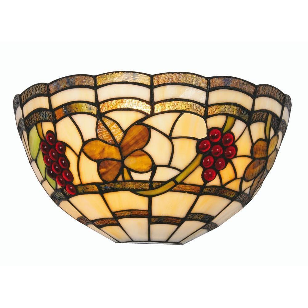 Tiffany Wall Lights - Oaks Tiffany Grapes Wall Light OT 6018 WB