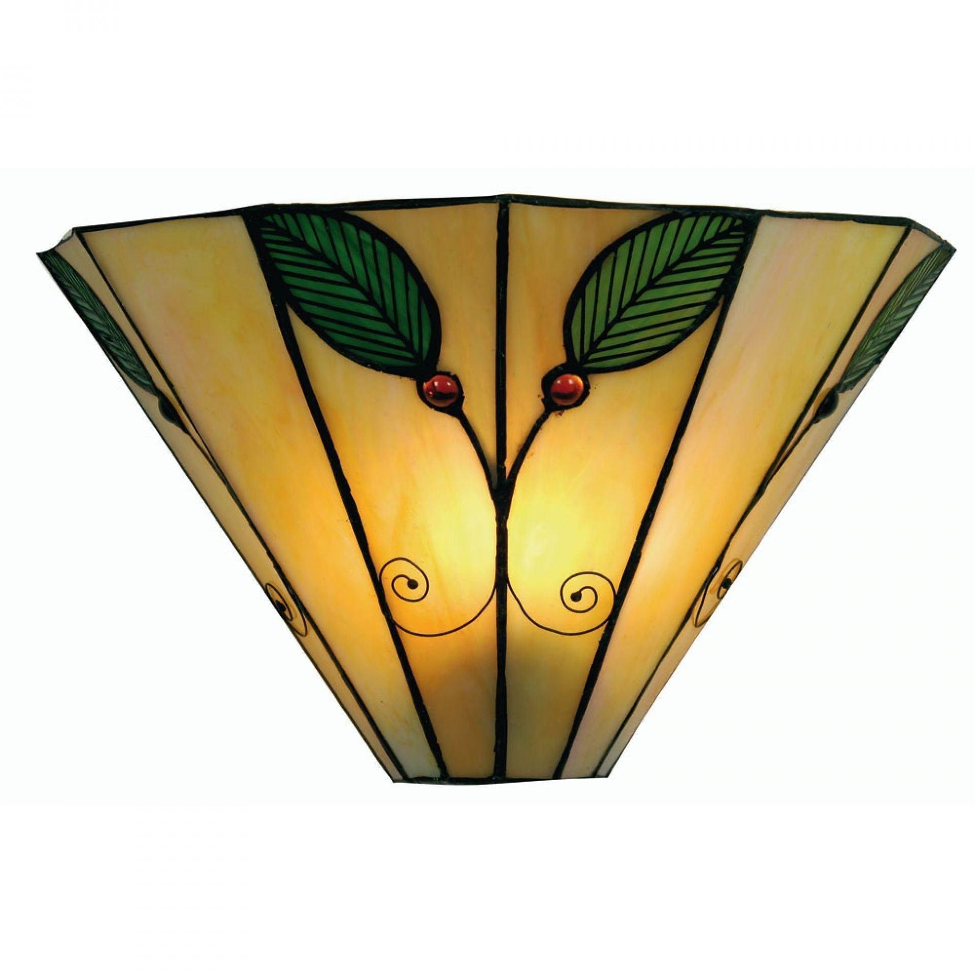 Tiffany Wall Lights - Oaks Tiffany Leaf Wall Light OT 3020 WB