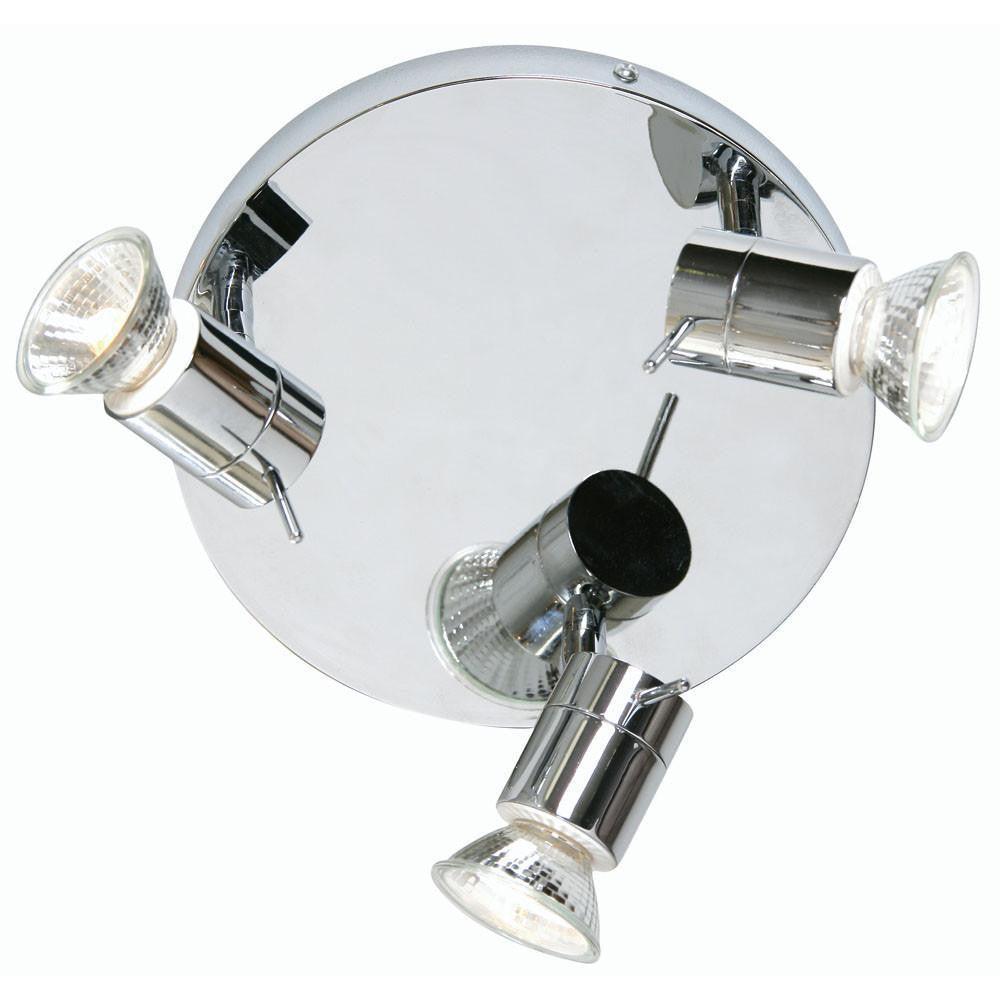 Traditional Bathroom Lights - Asah Chrome Finish 3 Light Bathroom Ceiling Spotlight 7953 F CH