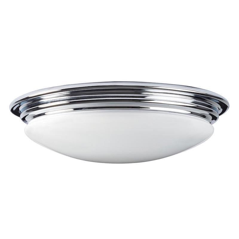 Traditional Bathroom Lights - Brompton Polished Chrome Finish Flush LED Bathroom Ceiling Light BATH/BROMPTON/F