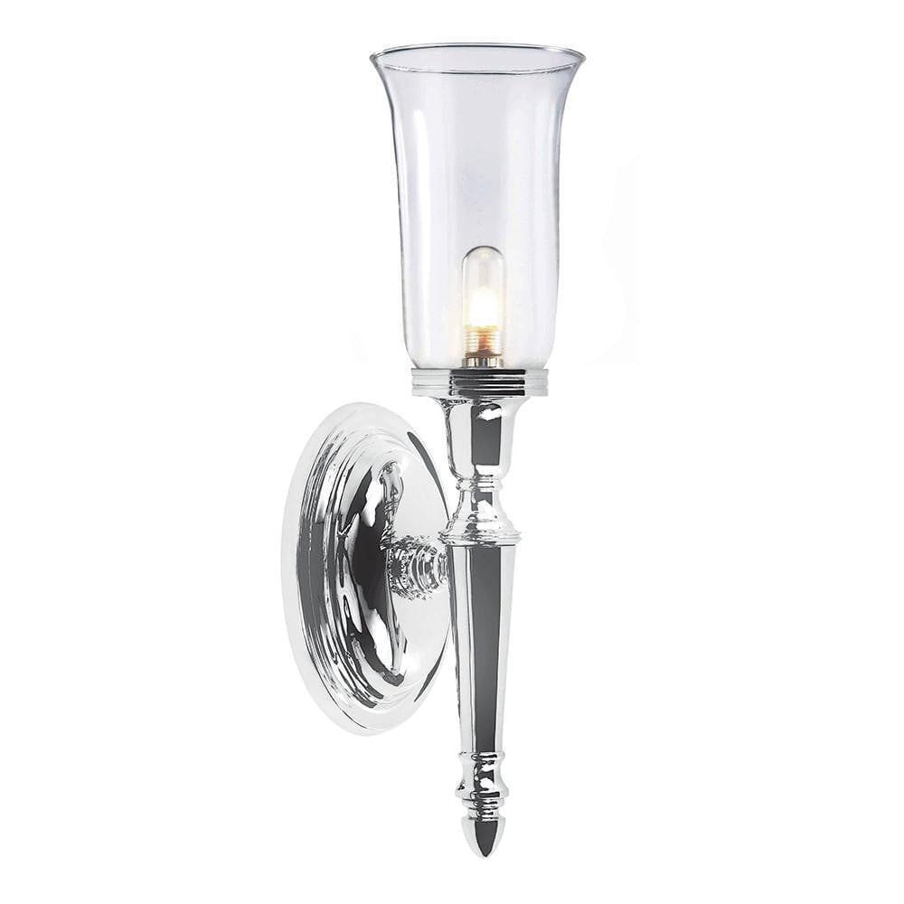 Traditional Bathroom Lights - Dryden Bell Shade Polished Chrome Finish Solid Brass Bathroom Wall Light BATH/DRYDEN2 PC