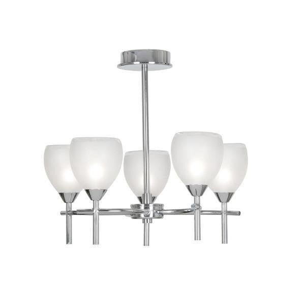 Traditional Bathroom Lights - Etta Chrome Finish Semi Flush 5 Light Bathroom Ceiling Light 1693/5 CH