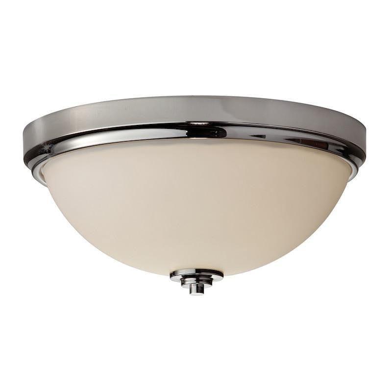 Traditional Bathroom Lights - Feiss Malibu Polished Nickel Flush Bathroom Ceiling Light FE/MALIBU/F BATH
