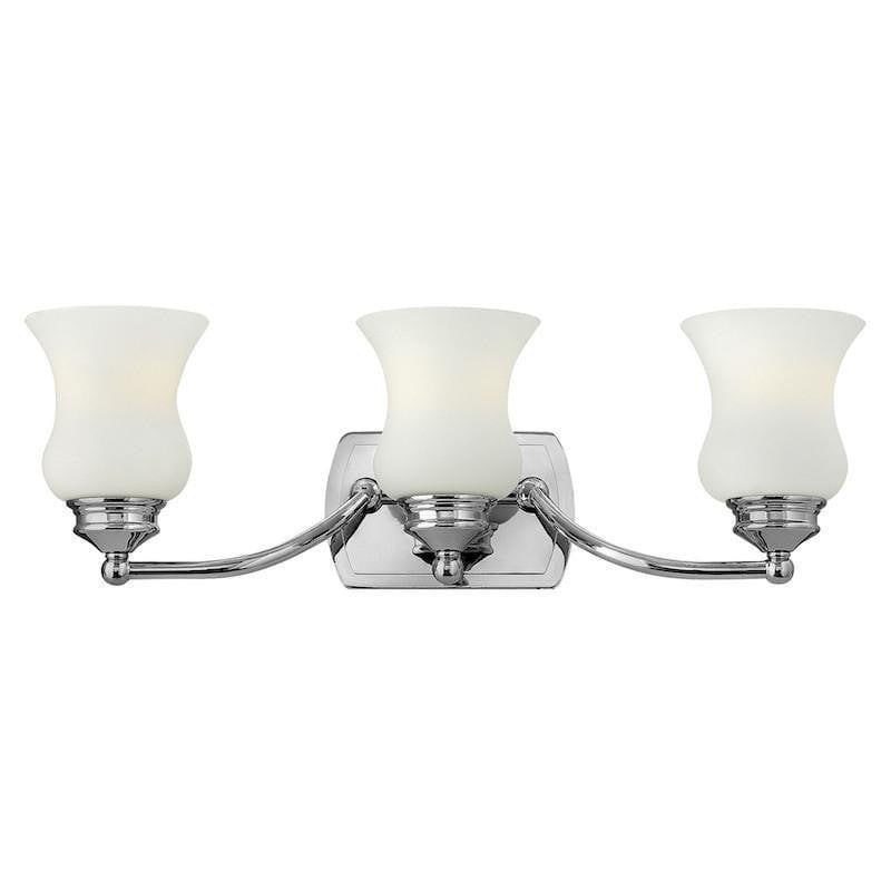 Traditional Bathroom Lights - Hinkley Constance Polished Chrome Finish 3 Light Bathroom Above Mirror Light HK/CONSTAN3 BATH