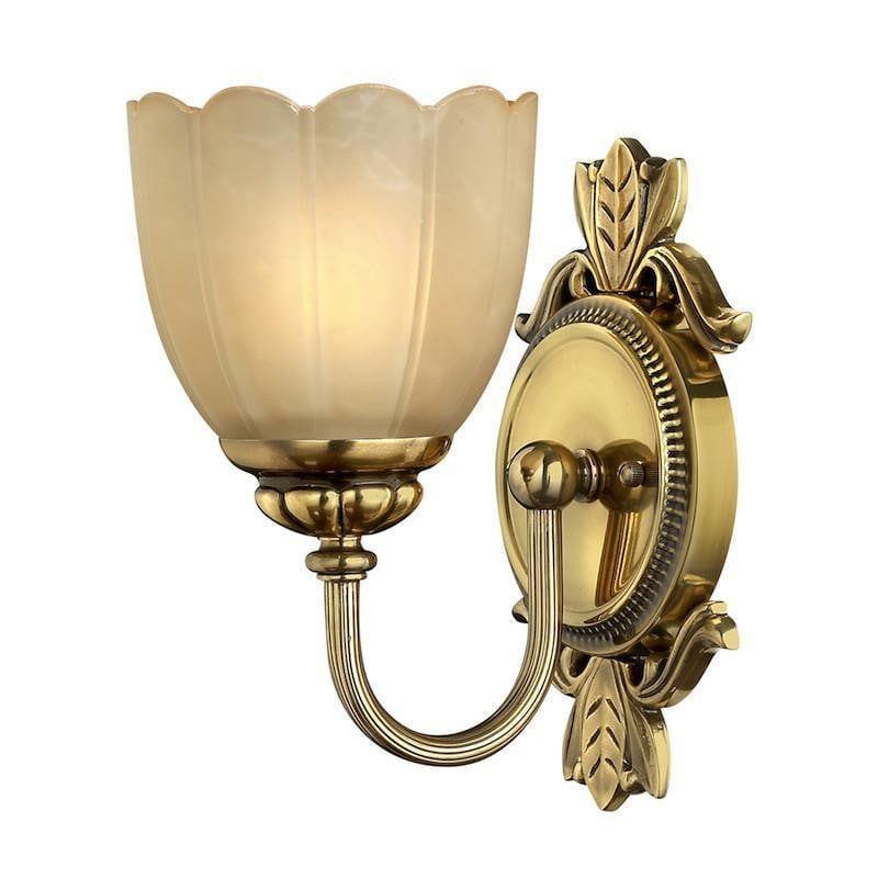 Traditional Bathroom Lights - Hinkley Isabella Burnished Brass Finish Solid Brass Bathroom Wall Light HK-ISABELA1 BATH